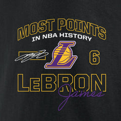 LeBron James Los Angeles Lakers Most Points in NBA History Pullover Hoodie Black