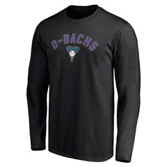 Arizona Diamondbacks Personalized Cooperstown Collection Winning Streak Long Sleeve T-Shirt - Black T-shirts
