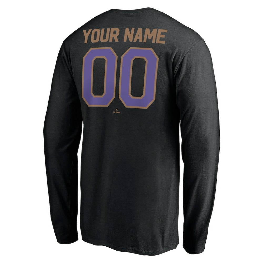 Arizona Diamondbacks Personalized Cooperstown Collection Winning Streak Long Sleeve T-Shirt - Black T-shirts