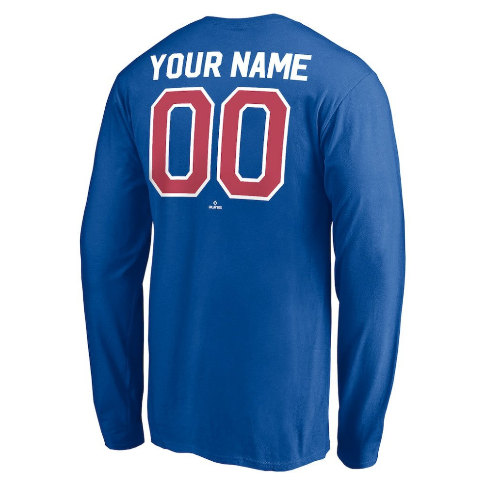 Chicago Cubs Personalized Cooperstown Collection Winning Streak Long Sleeve T-Shirt - Royal T-shirts
