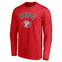Cincinnati Reds Personalized Cooperstown Collection Winning Streak Long Sleeve T-Shirt - Red T-shirts