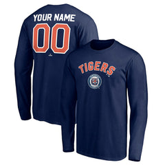 Detroit Tigers Personalized Cooperstown Collection Winning Streak Long Sleeve T-Shirt - Navy T-shirts
