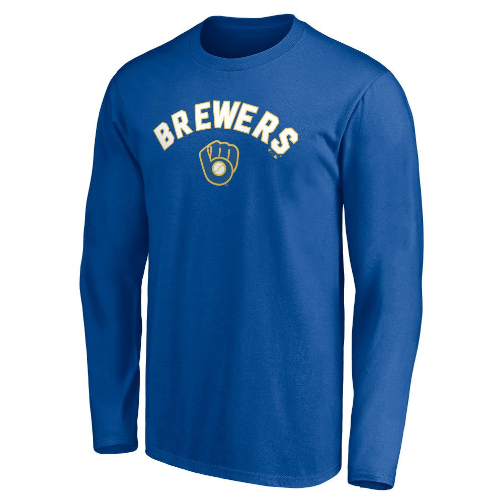 Milwaukee Brewers Personalized Cooperstown Collection Winning Streak Long Sleeve T-Shirt - Royal T-shirts