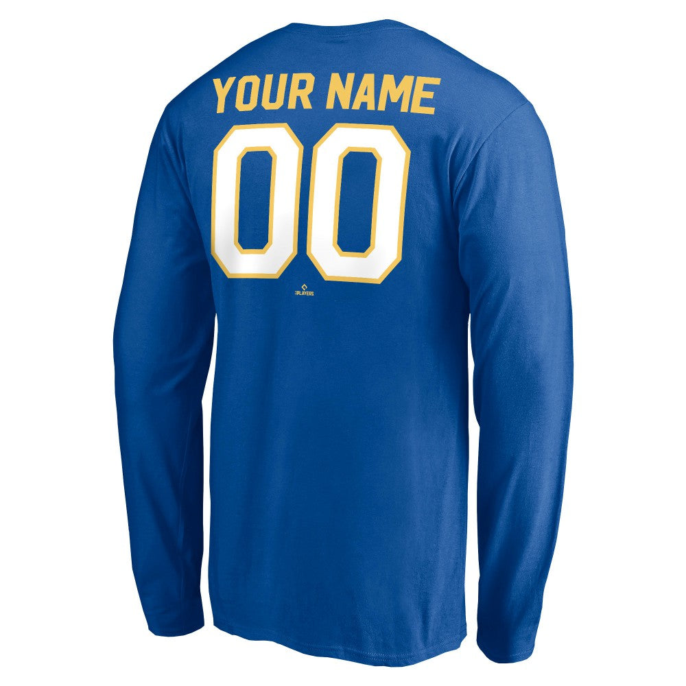 Milwaukee Brewers Personalized Cooperstown Collection Winning Streak Long Sleeve T-Shirt - Royal T-shirts