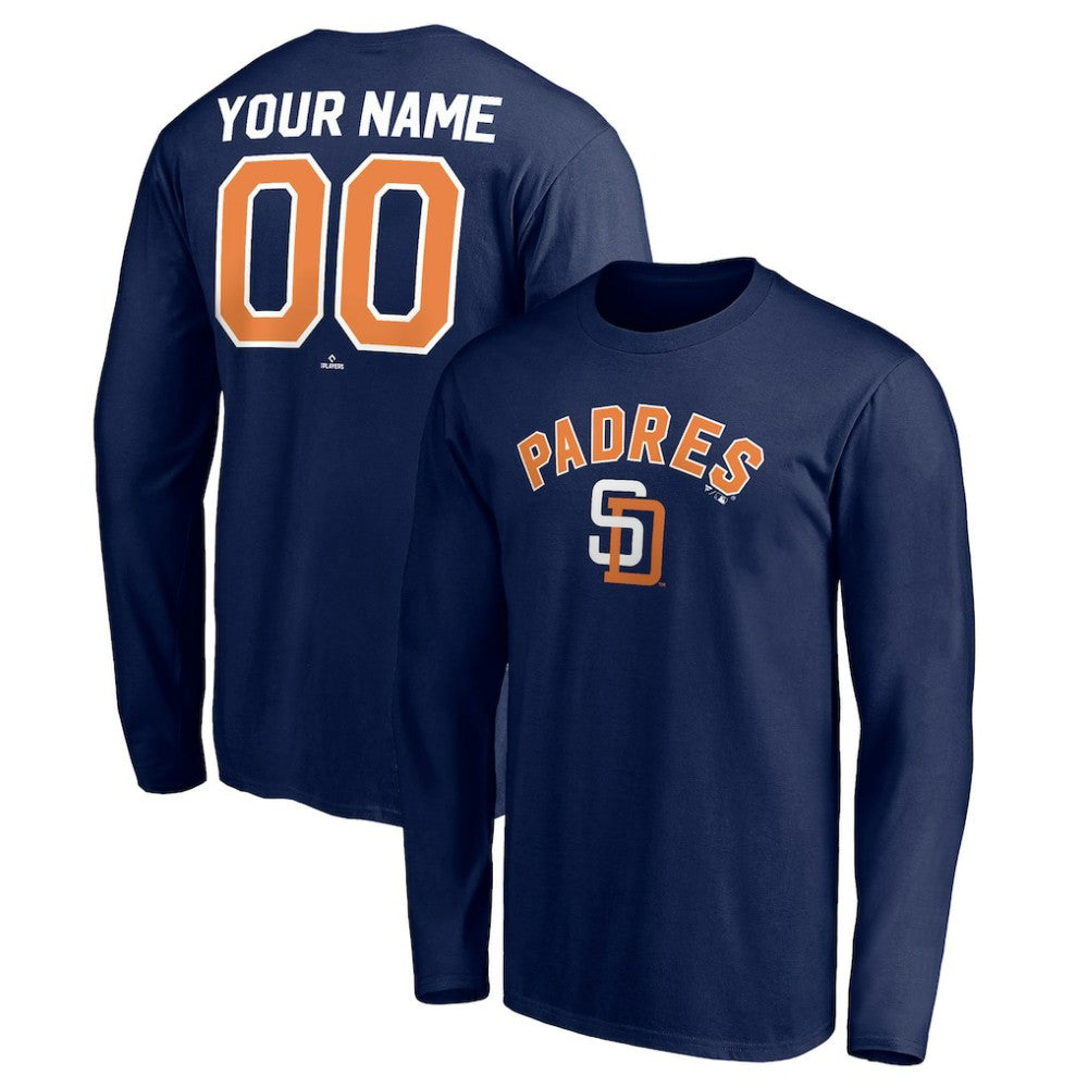 San Diego Padres Personalized Cooperstown Collection Winning Streak Long Sleeve T-Shirt - Navy T-shirts