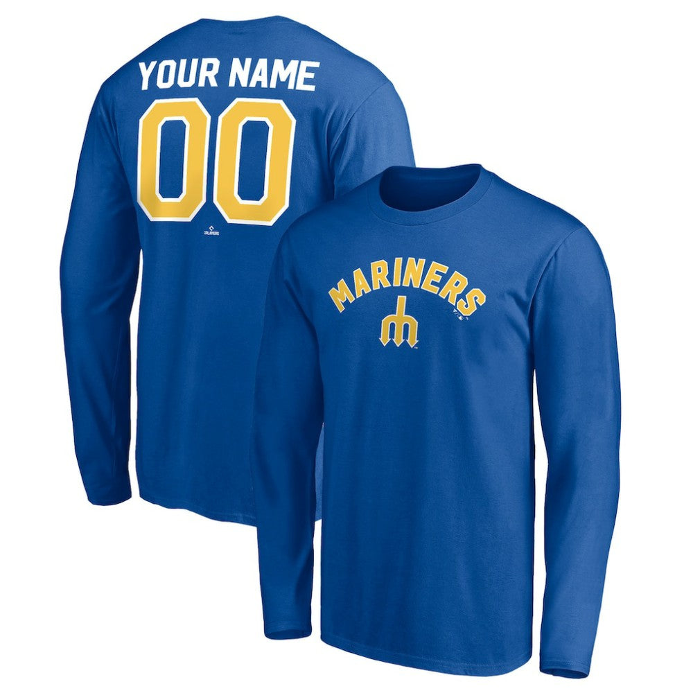 Seattle Mariners Personalized Cooperstown Collection Winning Streak Long Sleeve T-Shirt - Royal T-shirts