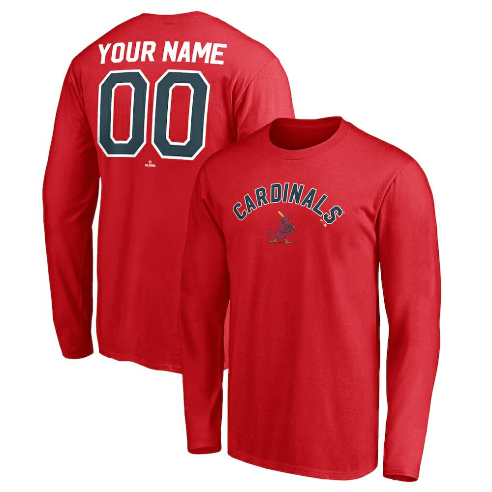 St. Louis Cardinals Personalized Cooperstown Collection Winning Streak Long Sleeve T-Shirt - Red T-shirts
