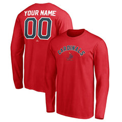 St. Louis Cardinals Personalized Cooperstown Collection Winning Streak Long Sleeve T-Shirt - Red T-shirts