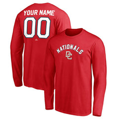 Washington Nationals Personalized Cooperstown Collection Winning Streak Long Sleeve T-Shirt - Red T-shirts