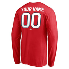 Washington Nationals Personalized Cooperstown Collection Winning Streak Long Sleeve T-Shirt - Red T-shirts
