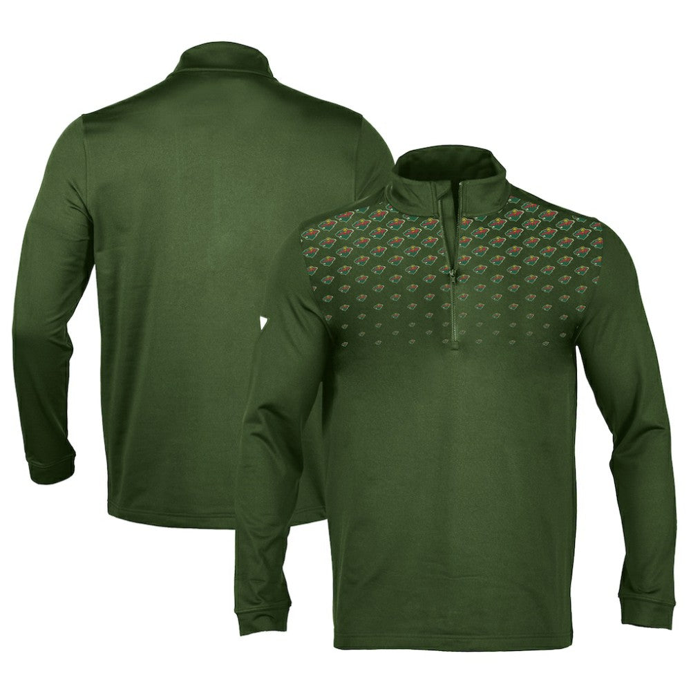 NHL Minnesota Wild Levelwear NHL x PGA Scout Midlayer Quarter-Zip Pullover Top - Hunter Green