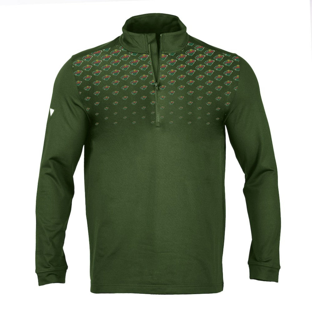 NHL Minnesota Wild Levelwear NHL x PGA Scout Midlayer Quarter-Zip Pullover Top - Hunter Green