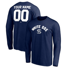 Chicago White Sox Personalized Cooperstown Collection Alternate Winning Streak Long Sleeve T-Shirt - Navy T-shirts