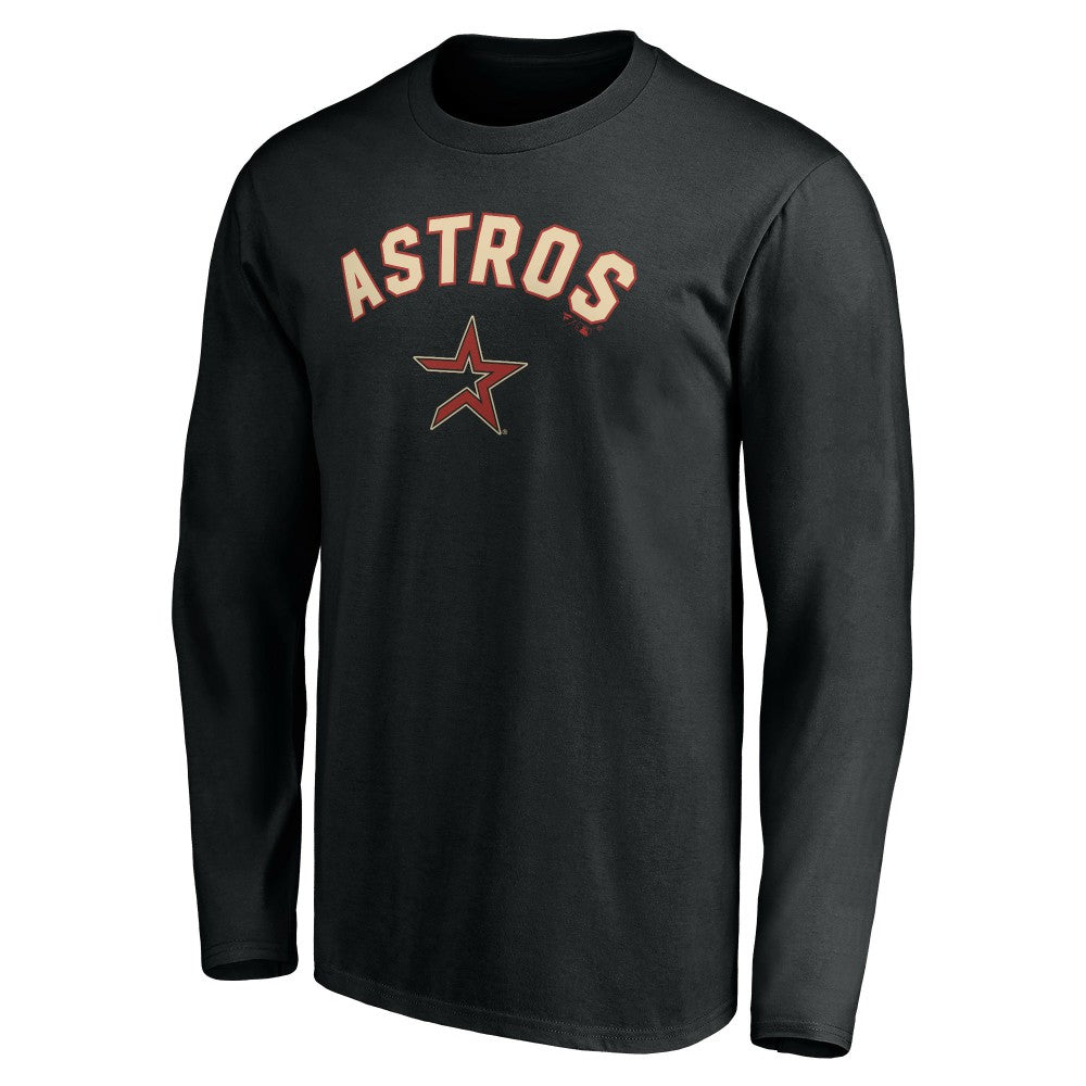 Houston Astros Personalized Cooperstown Collection Alternate Winning Streak Long Sleeve T-Shirt - Black T-shirts