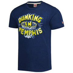 Memphis Grizzlies Homage Unisex Hometown Hyper Local Tri-Blend T-Shirt Navy