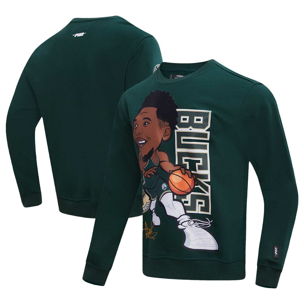 Giannis Antetokounmpo Milwaukee Bucks Pro Standard Avatar Pullover Sweatshirt Hunter Green
