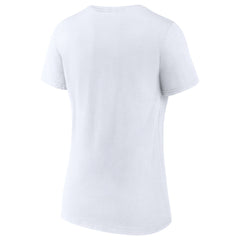 LeBron James Women's NBA All-Time Scoring Record Split Points V-Neck T-Shirt White