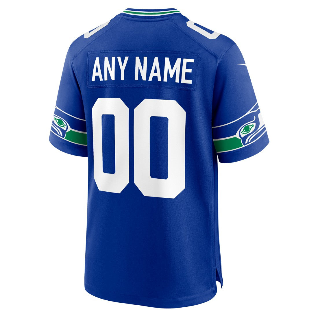 Seattle Seahawks Throwback Custom Jersey Royal