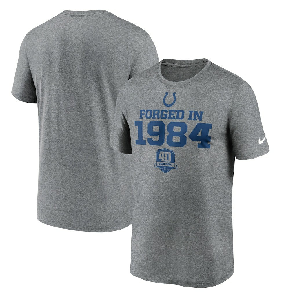 Indianapolis Colts 40th Anniversary Legend Performance T-Shirt Heather Gray