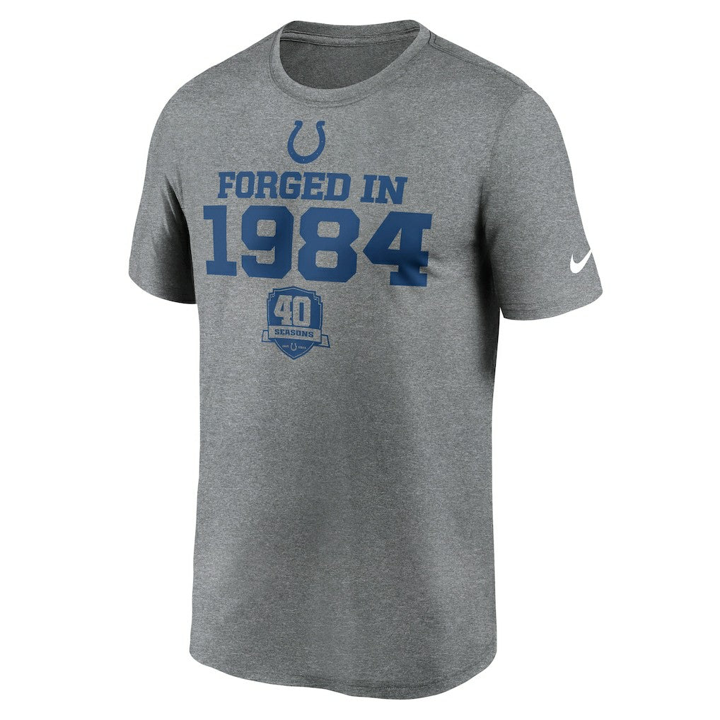 Indianapolis Colts 40th Anniversary Legend Performance T-Shirt Heather Gray