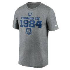 Indianapolis Colts 40th Anniversary Legend Performance T-Shirt Heather Gray