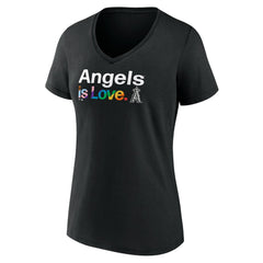 Los Angeles Angels Women's City Pride V-Neck T-Shirt - Black T-shirts