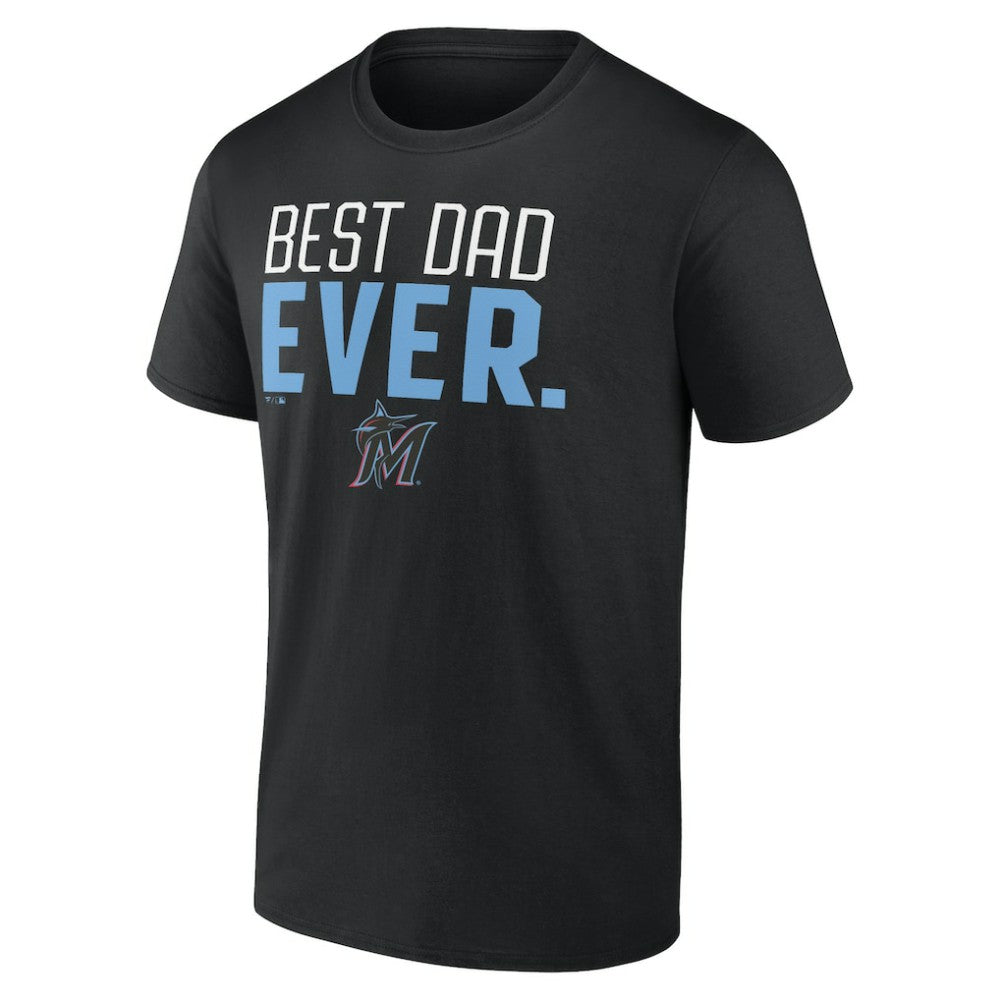 Miami Marlins Best Dad Ever T-Shirt - Black T-shirts