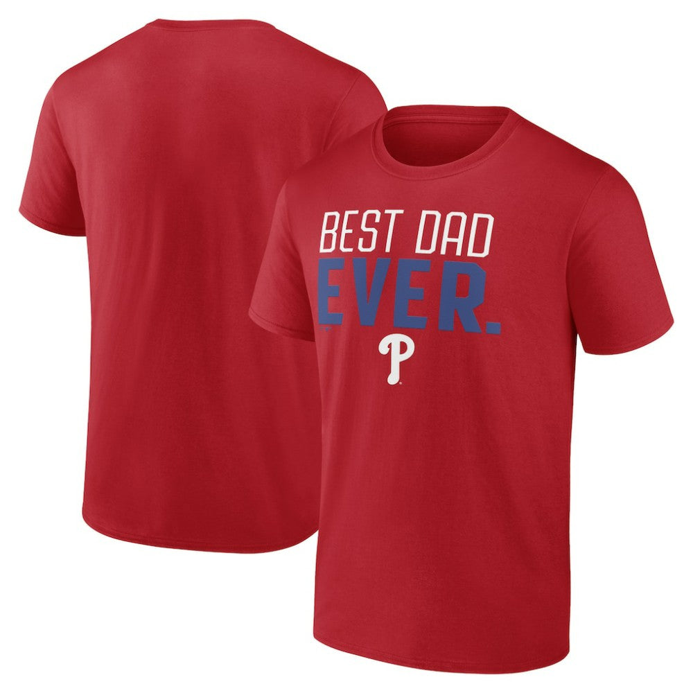 Philadelphia Phillies Best Dad Ever T-Shirt - Red T-shirts
