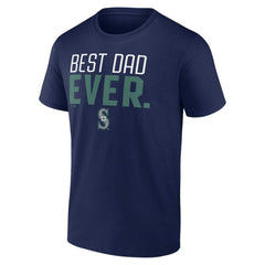 Seattle Mariners Best Dad Ever T-Shirt - Navy T-shirts