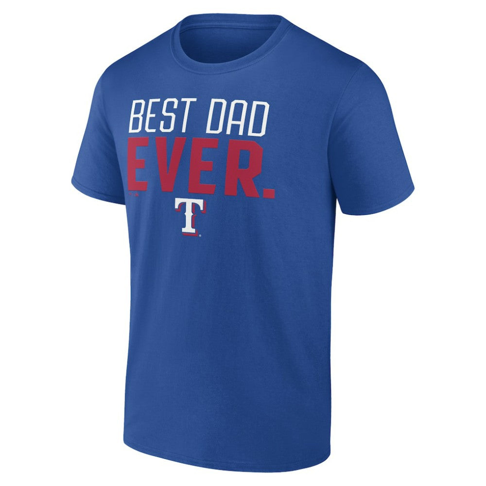 Texas Rangers Best Dad Ever T-Shirt - Royal T-shirts