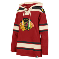 NHL Chicago Blackhawks '47 Women's Superior Lacer Pullover Hoodie - Red