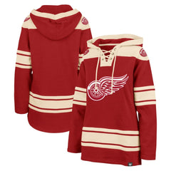 NHL Detroit Red Wings '47 Women's Superior Lacer Pullover Hoodie - Red