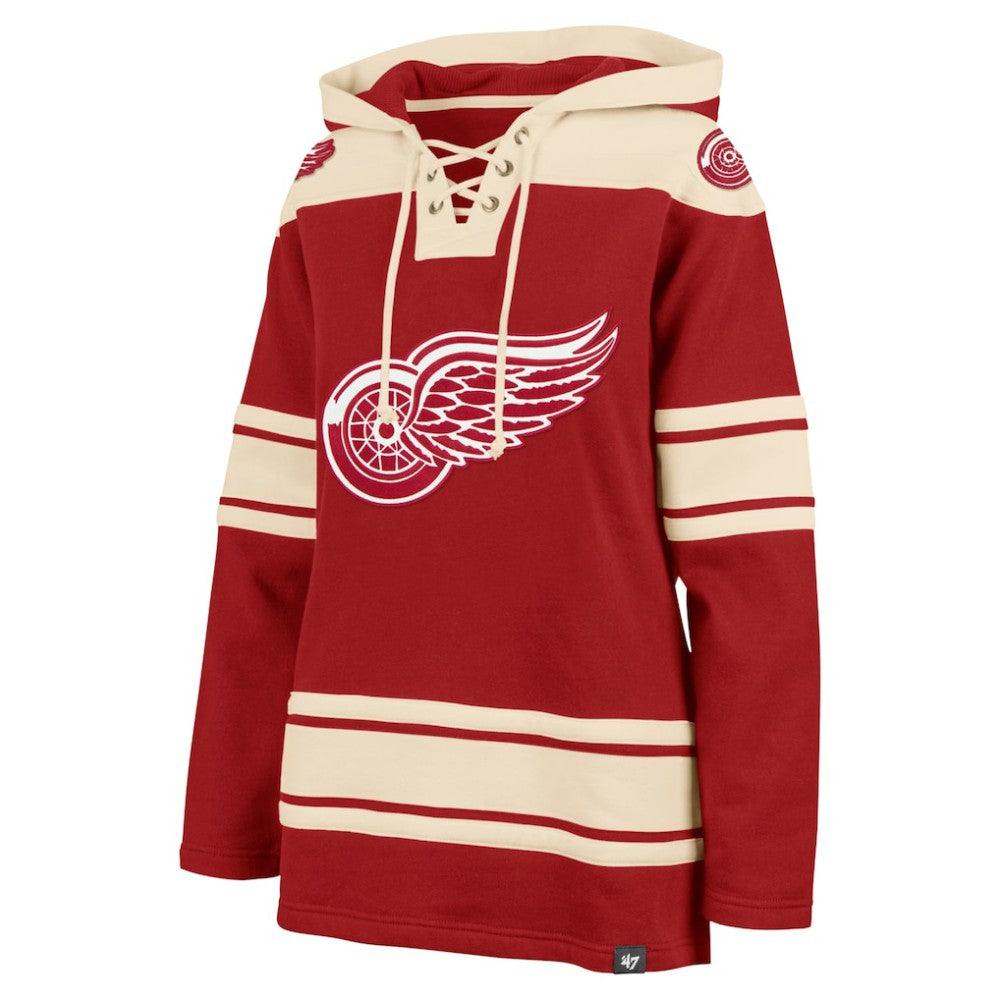 NHL Detroit Red Wings '47 Women's Superior Lacer Pullover Hoodie - Red