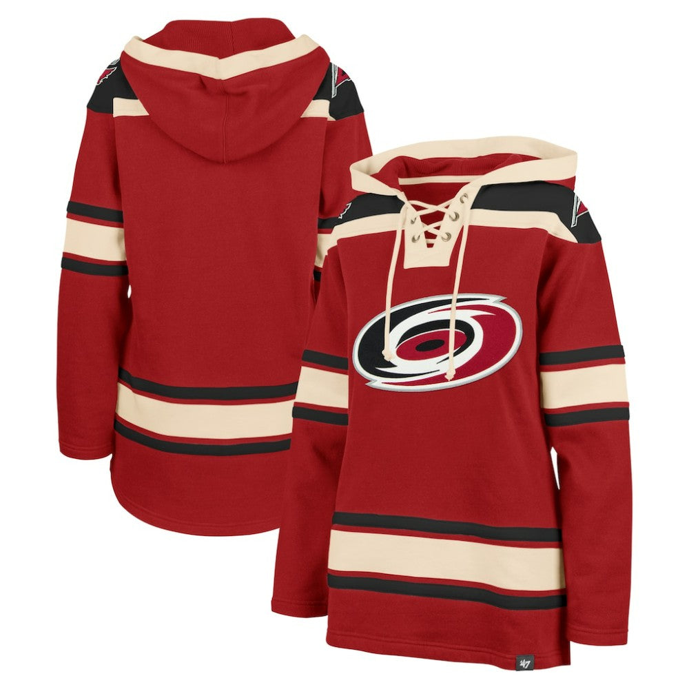 NHL Carolina Hurricanes '47 Women's Superior Lacer Pullover Hoodie - Red