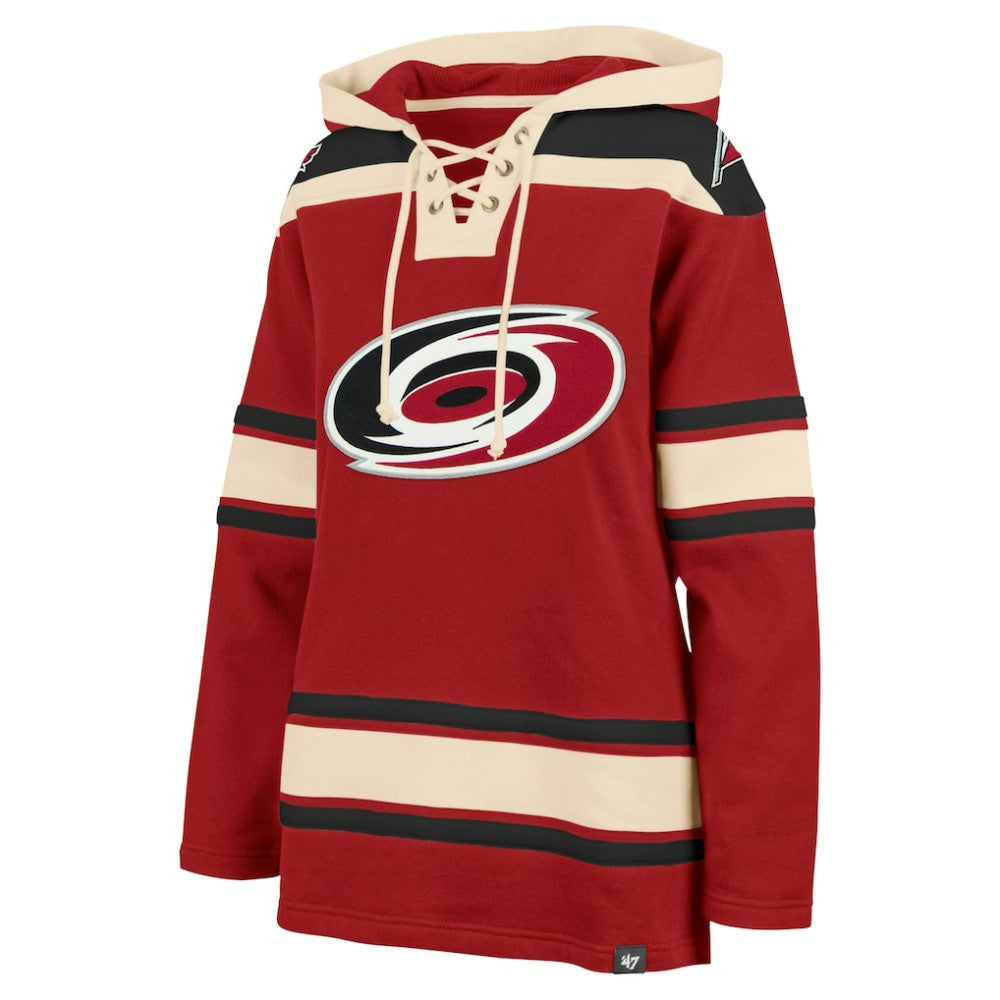 NHL Carolina Hurricanes '47 Women's Superior Lacer Pullover Hoodie - Red