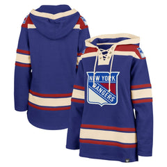 NHL New York Rangers '47 Women's Superior Lacer Pullover Hoodie - Blue