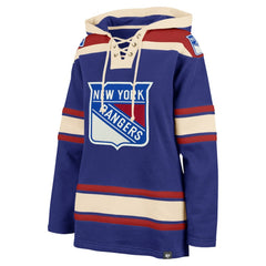NHL New York Rangers '47 Women's Superior Lacer Pullover Hoodie - Blue