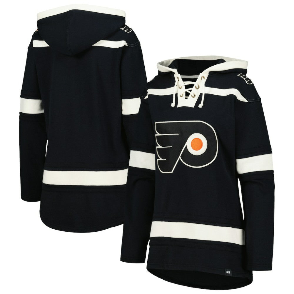 NHL Philadelphia Flyers '47 Women's Superior Lacer Pullover Hoodie - Black