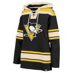 NHL Pittsburgh Penguins '47 Women's Superior Lacer Pullover Hoodie - Black