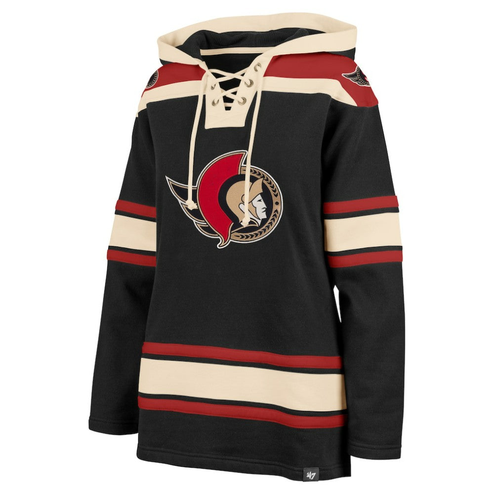 NHL Ottawa Senators '47 Women's Superior Lacer Pullover Hoodie - Black