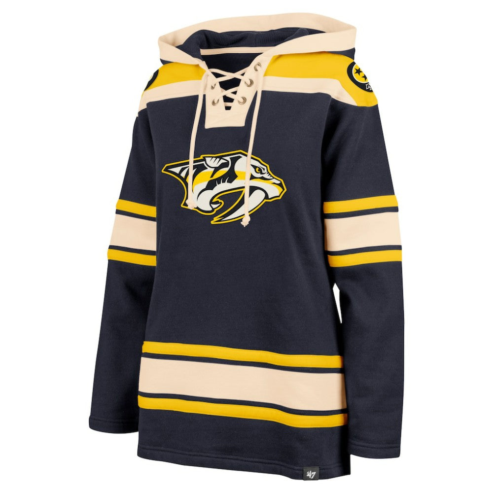 NHL Nashville Predators '47 Women's Superior Lacer Pullover Hoodie - Navy