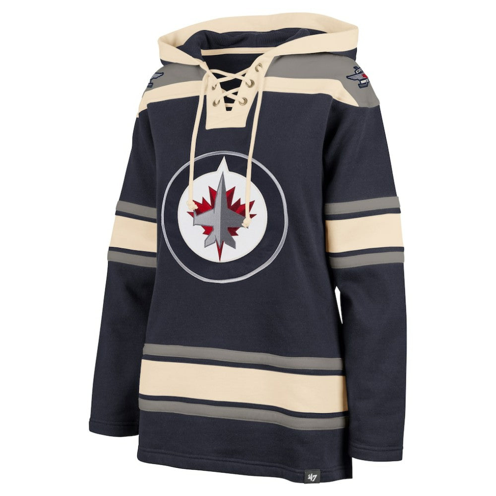 NHL Winnipeg Jets '47 Women's Superior Lacer Pullover Hoodie - Navy