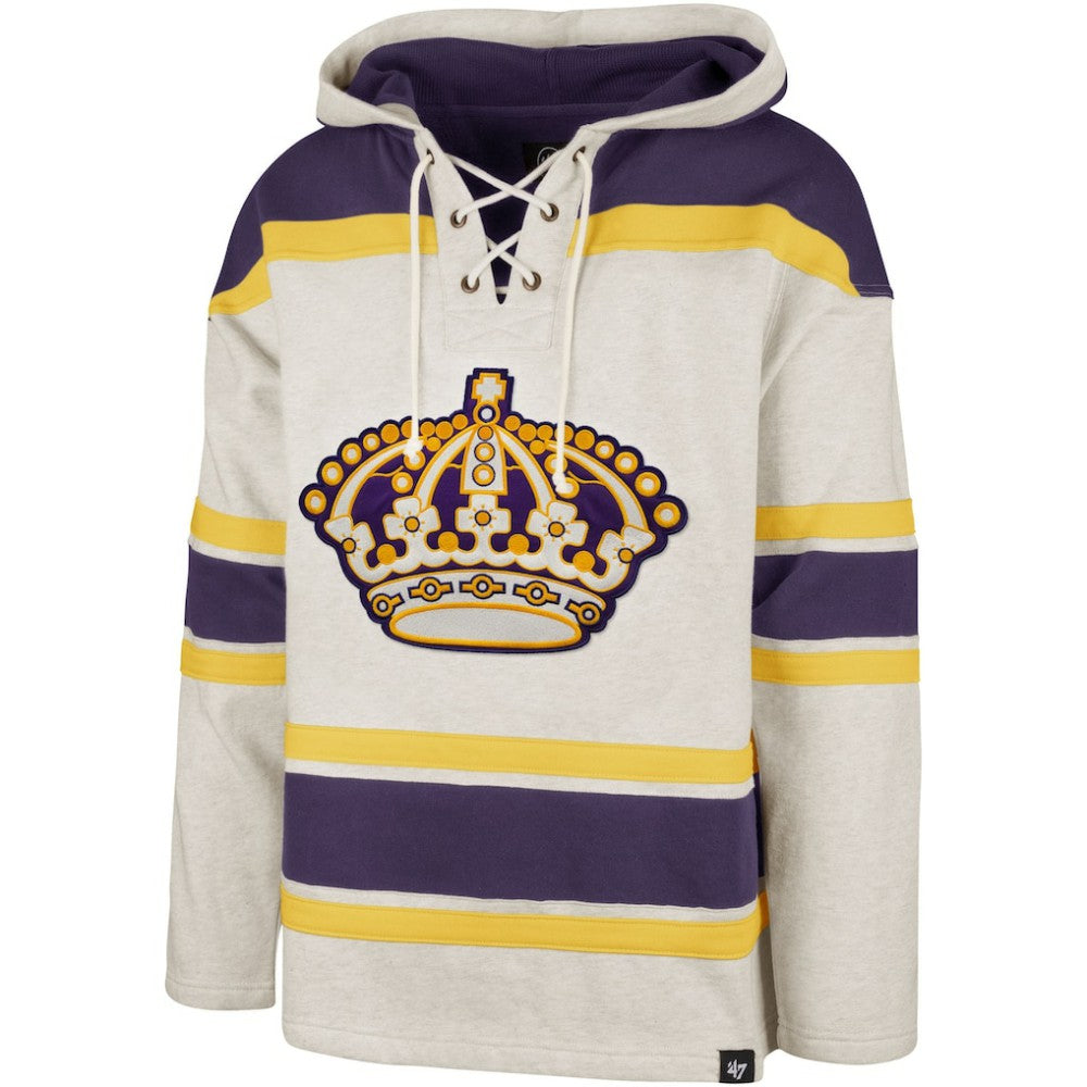 NHL Los Angeles Kings '47 Rockaway Lacer Pullover Hoodie - Oatmeal