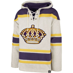 NHL Los Angeles Kings '47 Rockaway Lacer Pullover Hoodie - Oatmeal