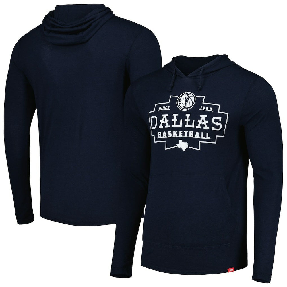 Dallas Mavericks Sportiqe Unisex Rowan Tri-Blend Long Sleeve Hoodie T-Shirt Navy