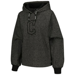 Cleveland Guardians DKNY Sport Women's Debbie Dolman Raglan Pullover Hoodie - Black Hoodies