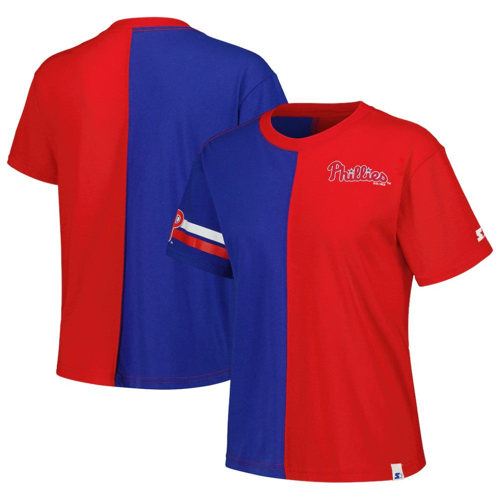 Philadelphia Phillies Starter Women's Power Move T-Shirt - Red/Royal T-shirts