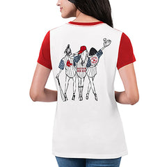 Boston Red Sox G-III 4Her by Carl Banks Women's Illustration Ringer T-Shirt - White T-shirts