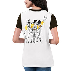 San Diego Padres G-III 4Her by Carl Banks Women's Illustration Ringer T-Shirt - White T-shirts