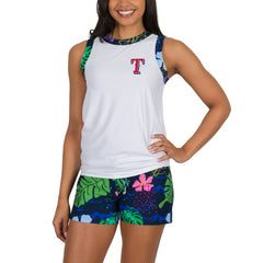 Texas Rangers Concepts Sport Women's Roamer Knit Tank Top & Shorts Set - White Shorts